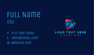 Television Video Chat Business Card Image Preview