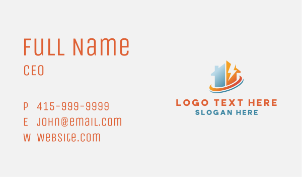 Home Lightning Charge  Business Card Design Image Preview