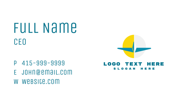 Abstract Logistics Plane Business Card Design Image Preview