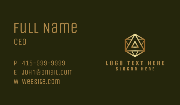 Deluxe Geometric Hexagon Business Card Design Image Preview