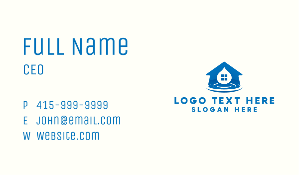 House Realty Ripple Business Card Design Image Preview