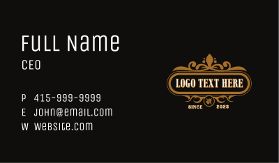Fancy Restaurant Bistro Business Card Image Preview