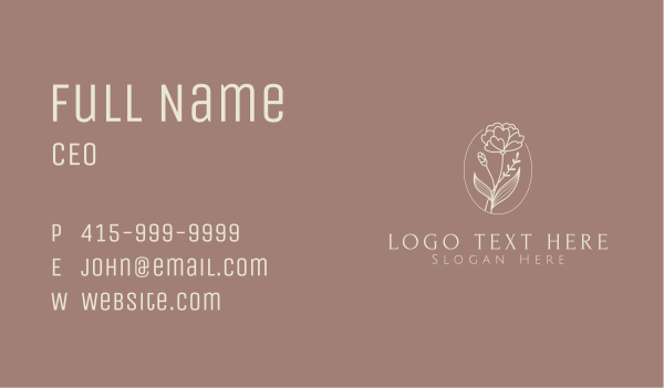 Aesthetic Flower Plant Business Card Design Image Preview