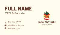 Tribal Tiki Mask Business Card Design