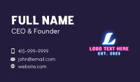 Neon Light Letter    Business Card Design