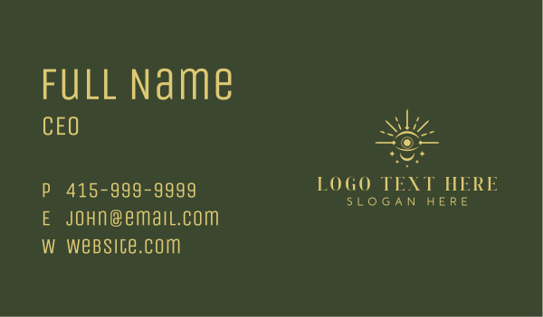 Mystical Magic Eye Business Card Design Image Preview