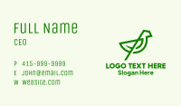 Green Bird Sanctuary Business Card Image Preview