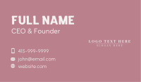 Modern Feminine Wordmark Business Card Image Preview