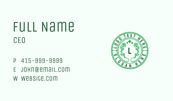 Natural Garden Badge Lettermark Business Card Design Image Preview