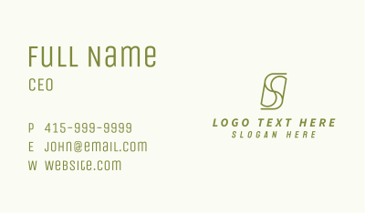 Organic Eco Wellness Business Card Image Preview