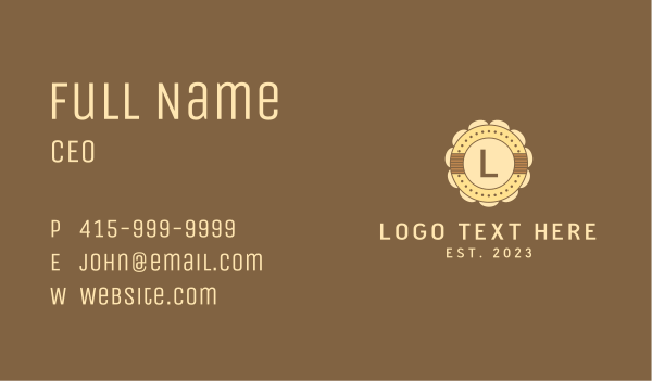 Classic Biscuit Letter  Business Card Design Image Preview