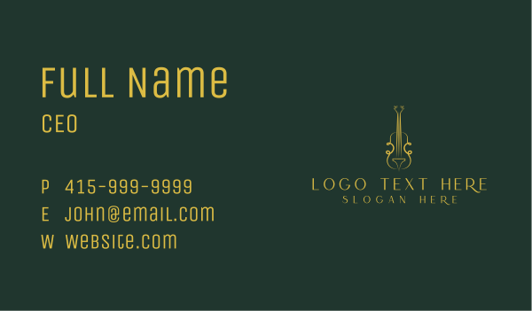 Violin Musical Instrument Business Card Design Image Preview