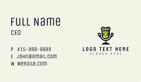 Frog Microphone Podcast Business Card Image Preview