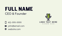 Frog Microphone Podcast Business Card Image Preview