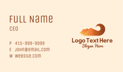 Orange Mountain Swirl Business Card Image Preview