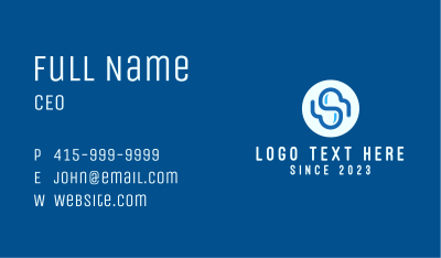 Blue Drugstore Letter S Business Card Image Preview
