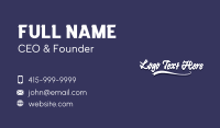 Brush Writing Wordmark Business Card Image Preview