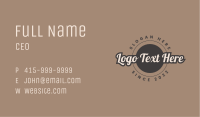 Classic Script Badge Business Card Image Preview