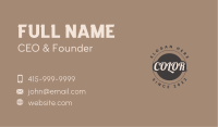 Classic Script Badge Business Card Image Preview