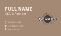 Classic Script Badge Business Card Design