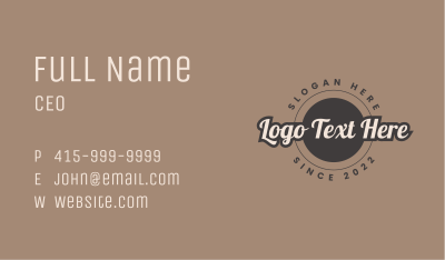 Classic Script Badge Business Card Image Preview