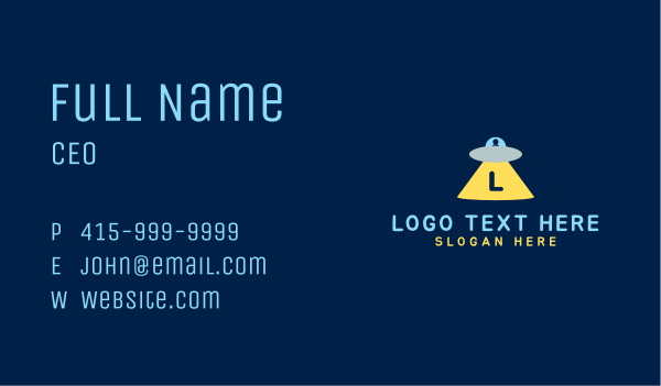 Kid UFO Lettermark Business Card Design Image Preview