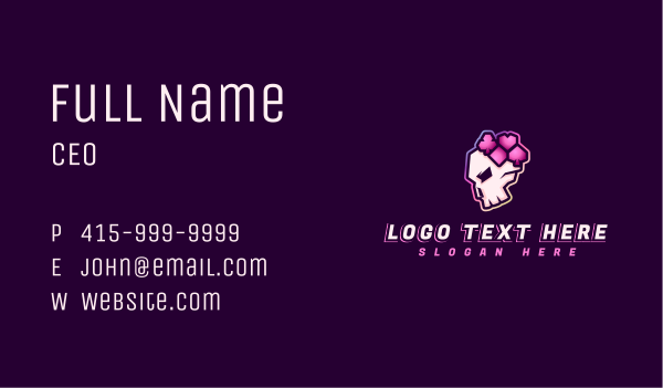 Casino Gaming Skull Business Card Design Image Preview