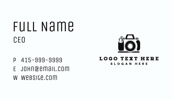 Camera Minimalist Photography Business Card Design Image Preview