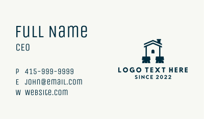 House Property Broom Cleaning  Business Card