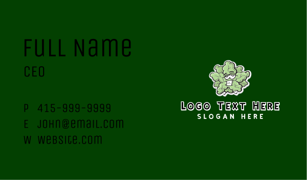 Cartoon Romaine Lettuce Business Card Design Image Preview