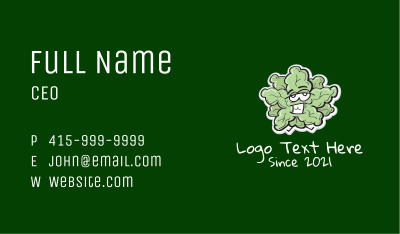 Cartoon Romaine Lettuce Business Card