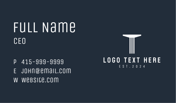 Architectural Firm Letter T Business Card Design Image Preview