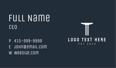 Architectural Firm Letter T Business Card Image Preview