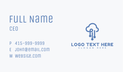 Cloud Rain Technology Business Card Image Preview