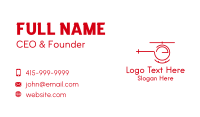 Minimalist Red Helicopter  Business Card Image Preview