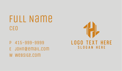 Professional Letter H Business Card Image Preview