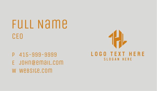Professional Letter H Business Card Design Image Preview