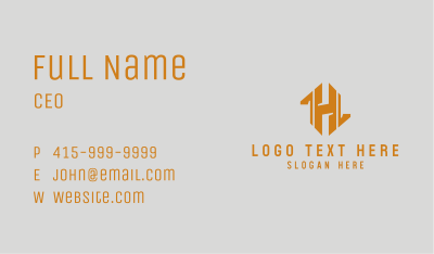 Professional Letter H Business Card Image Preview