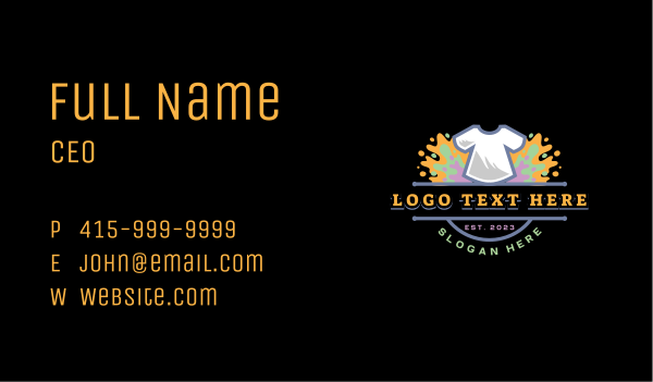 Paint Shirt  Print Business Card Design Image Preview