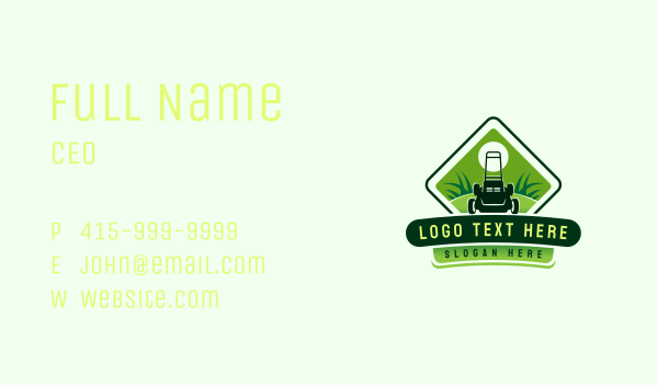 Mower Grass Lawn Business Card Design Image Preview