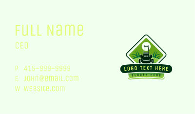 Mower Grass Lawn Business Card Image Preview