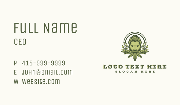 Weed Beard Cannabis Business Card Design Image Preview