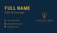 Gold Light Bulb Letter Business Card Image Preview