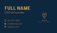 Gold Light Bulb Letter Business Card Image Preview