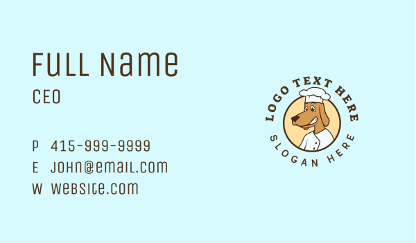 Chef Dog Toque Business Card Design Image Preview