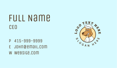 Chef Dog Toque Business Card Image Preview