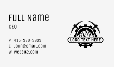 Pickaxe Mountain Cog Business Card Image Preview
