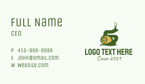 Land Snail Silhouette  Business Card Design Image Preview