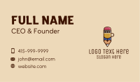 Pencil Coffee Cup  Business Card Image Preview