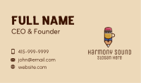 Pencil Coffee Cup  Business Card Image Preview
